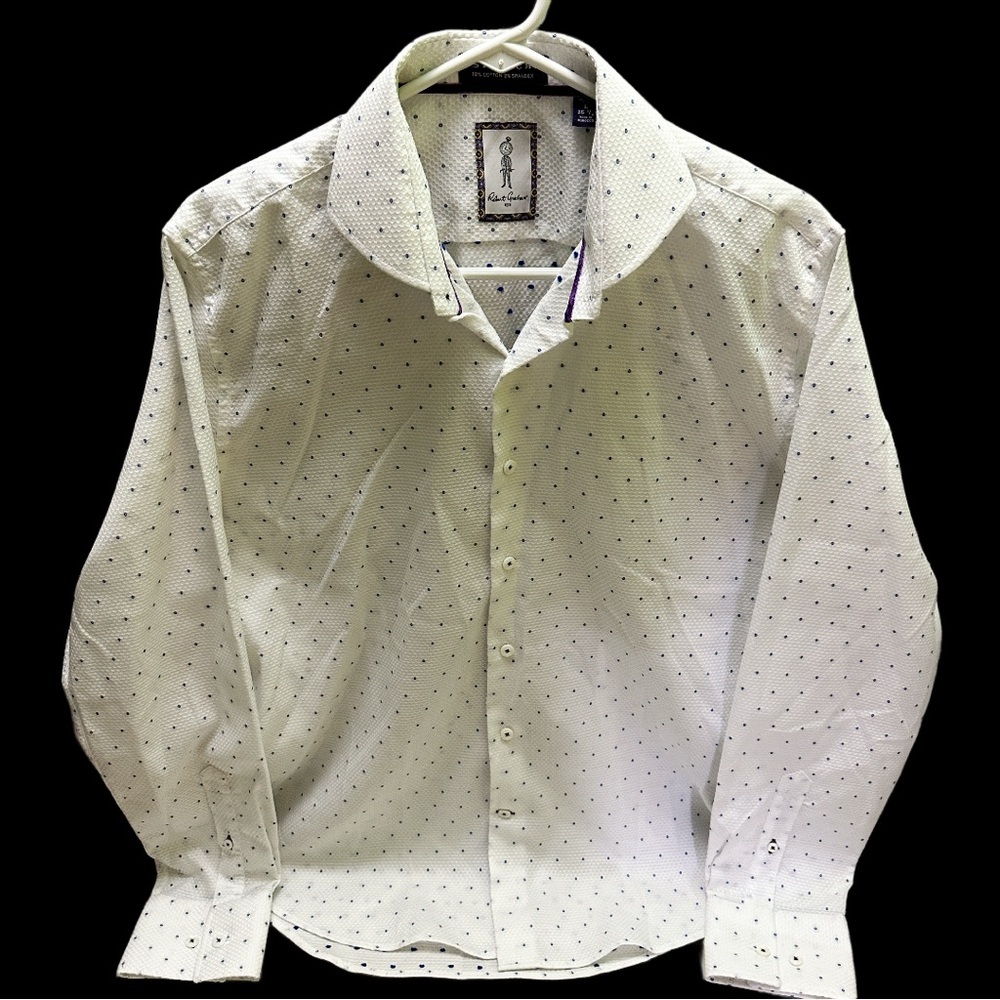 Robert Graham White Dress Shirt with Subtle Texture